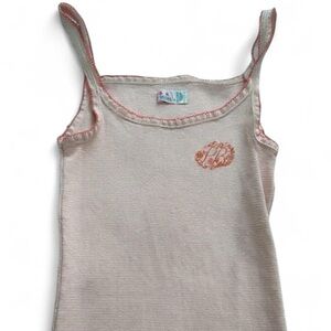 Petit Bateau Light Pink Camisole with Orange Detail